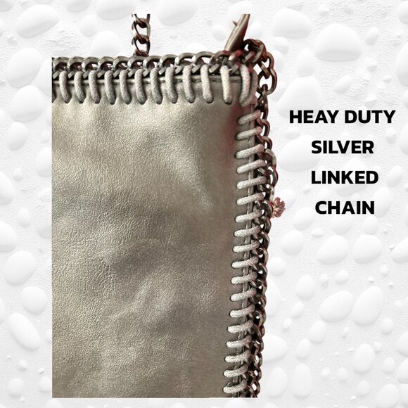 Browns Metallic Chain Crossbody Bag – Stella-McCartney Fatabella Inspired - Picture 5 of 9